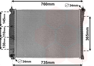 VAN WEZEL Radiaator,mootorijahutus 37002435